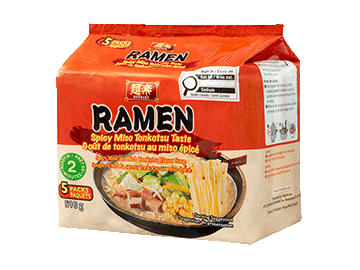 SPICY MISO TONKOTSU TASTE RAMEN 5 PACKS FOR CANADIAN MARKET