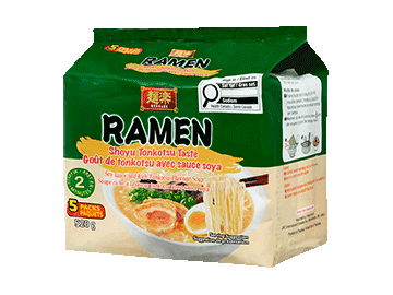 SHOYU TONKOTSU TASTE RAMEN 5 PACKS FOR CANADIAN MARKET