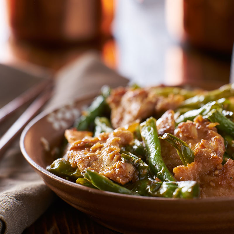 Stir-Fry Chicken and Green Beans | Miso Peanut Sauce | Hikari Miso