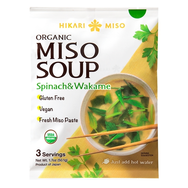 Organic Miso Soup Spinach and Wakame 3 servings 1.7 oz (50.1 g)