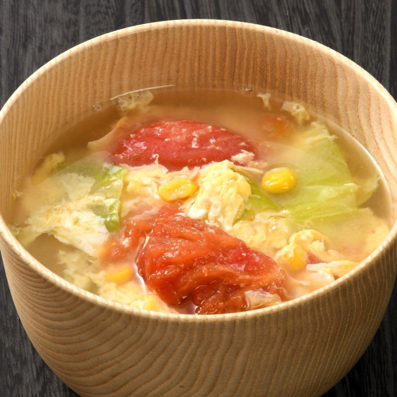 Egg Drop Miso Soup with vegetables 2