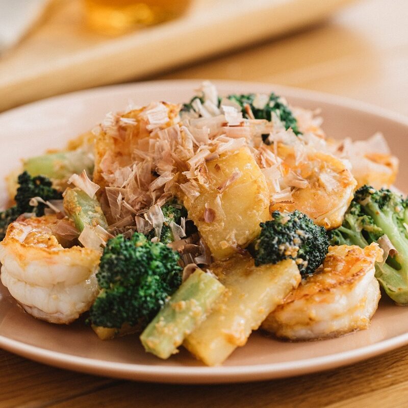 Shrimp and Broccoli w/ Miso and Mayo