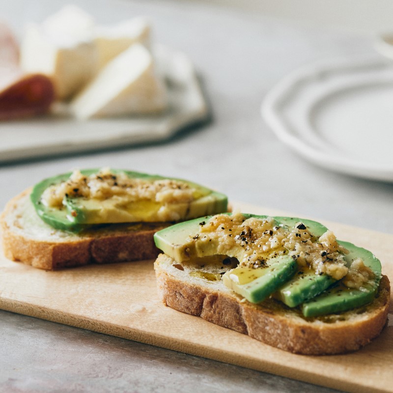 avocado and miso openface sandwich