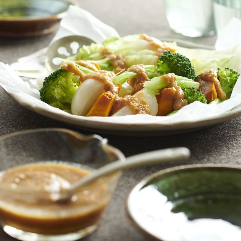 Warm Salad with Miso Sauce
