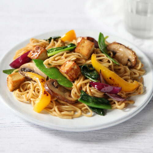 Vegan Miso-Glazed Tofu Noodle Stir Fry | Hikari Miso
