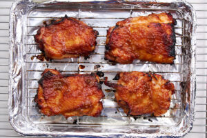 Miso Glazed Chicken Thighs