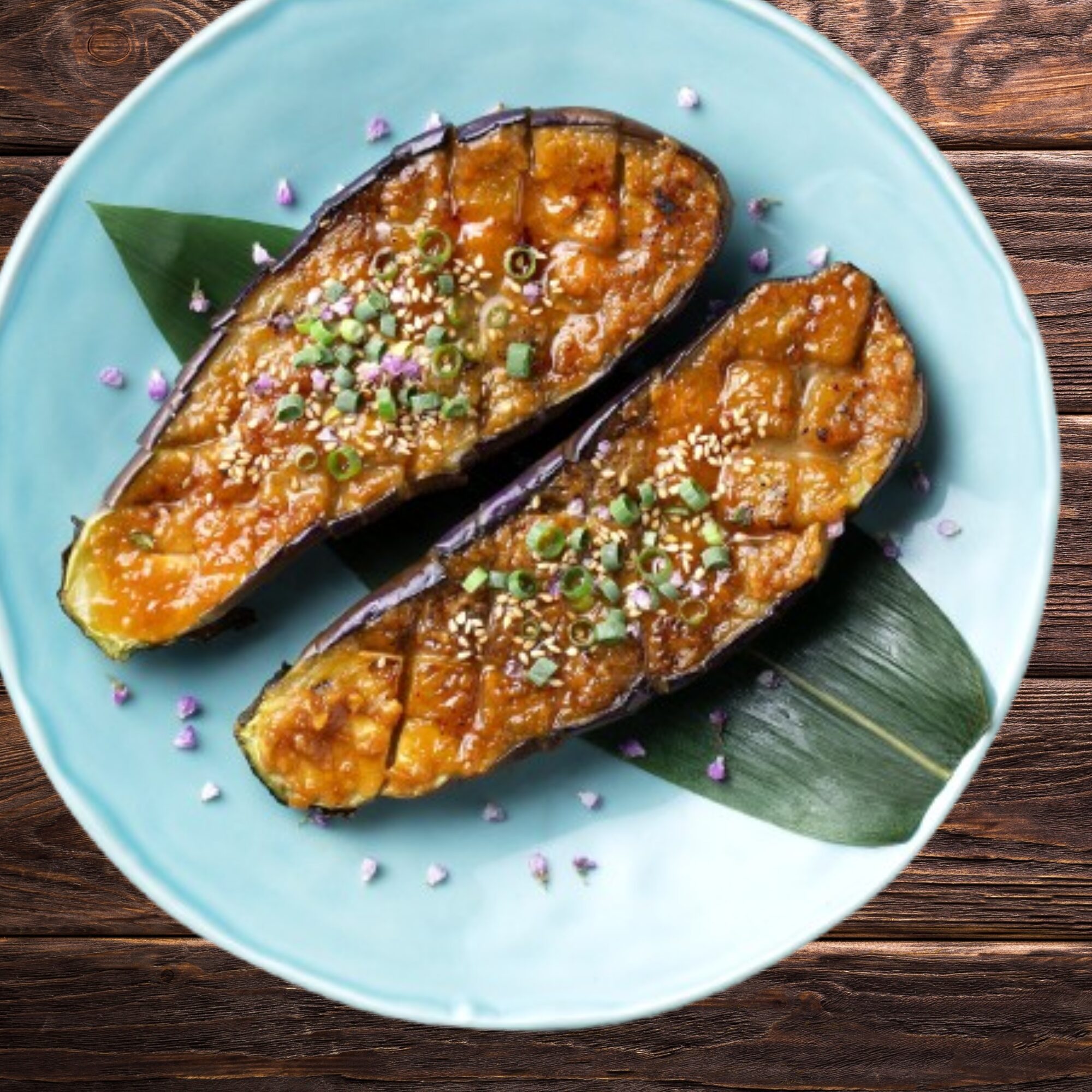 miso glazed eggplants