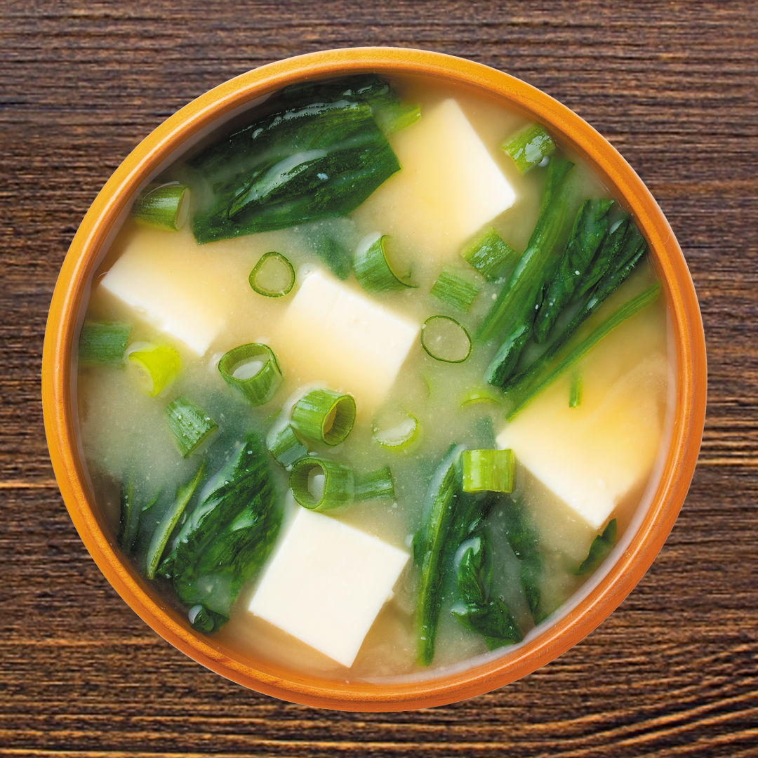 Miso Soup with Tofu and Spinach