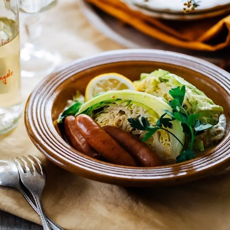Cabbage Boiled in Lemon Miso Cream