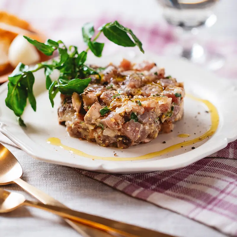 麹の花_マグロの味噌タルタルステーキ