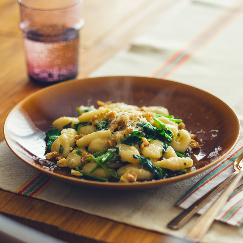 burnt miso butter and walnut gnocchi