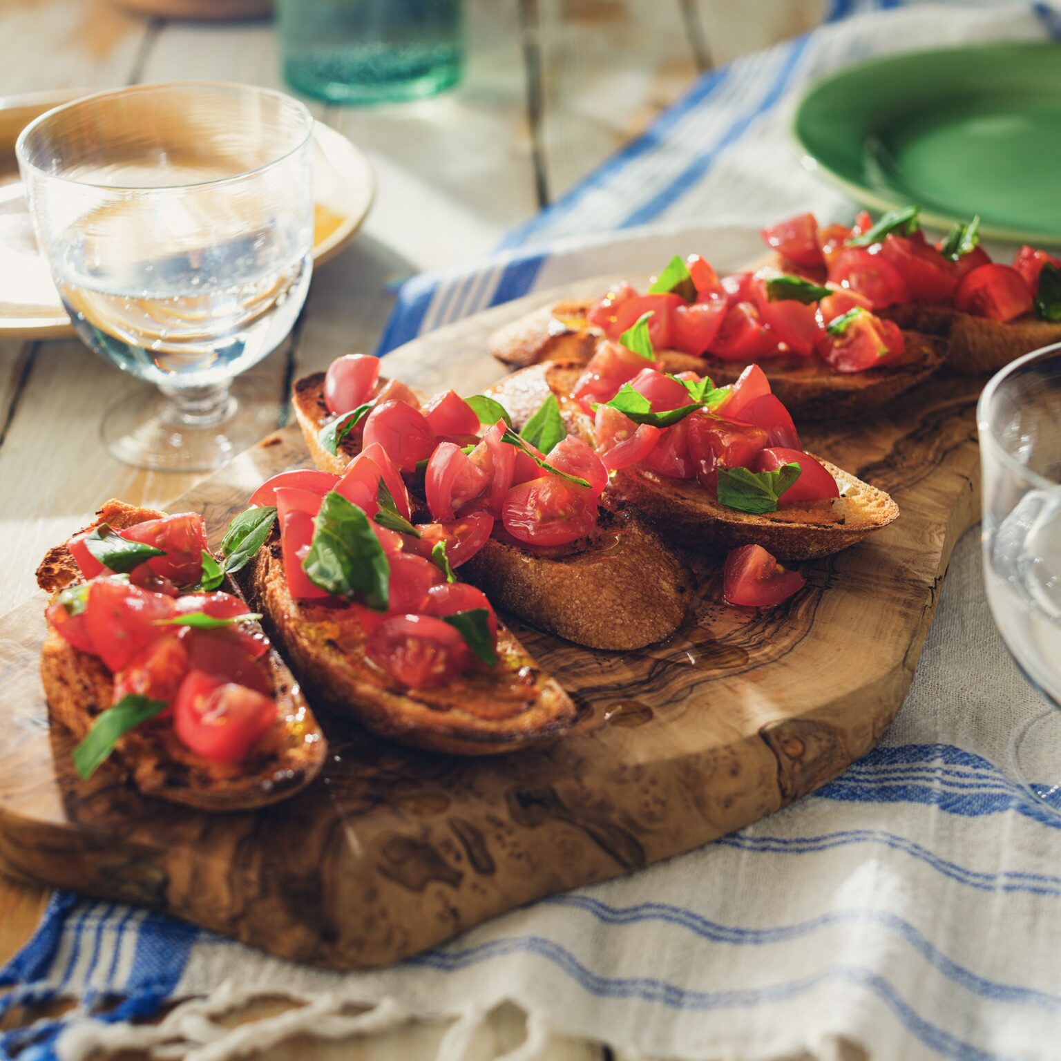 miso and tomato bruschetta