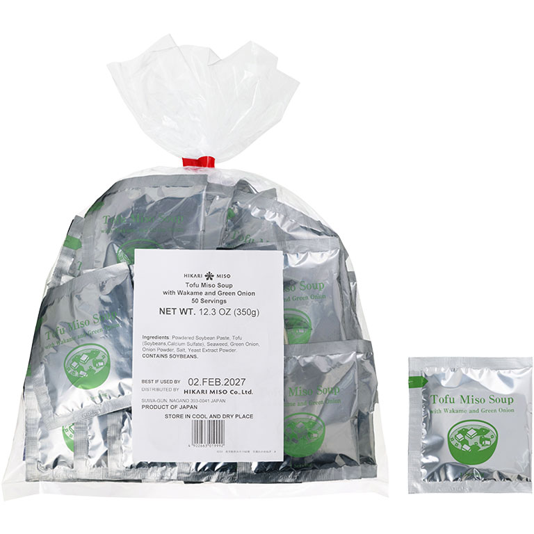 TOFU MISO SOUP WITH WAKAME AND GREEN ONION 50 SERVINGS